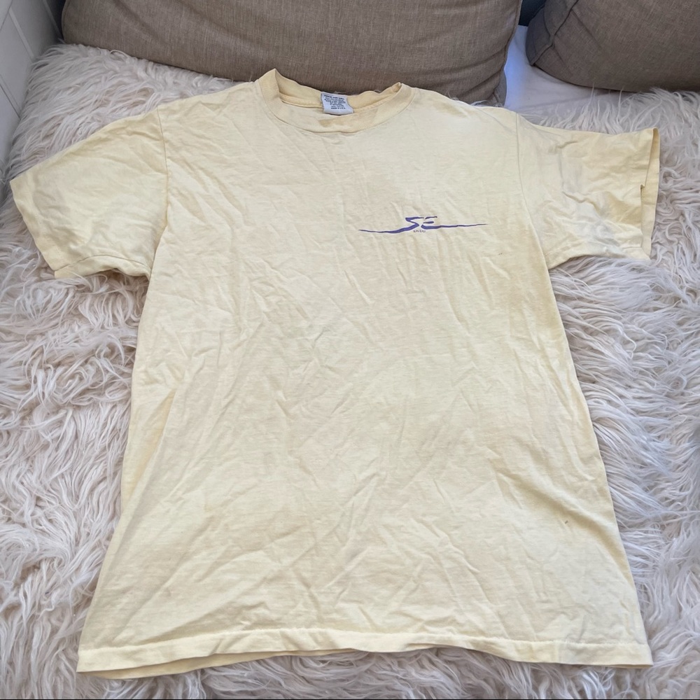 Vintage butter yellow sun east t shirt